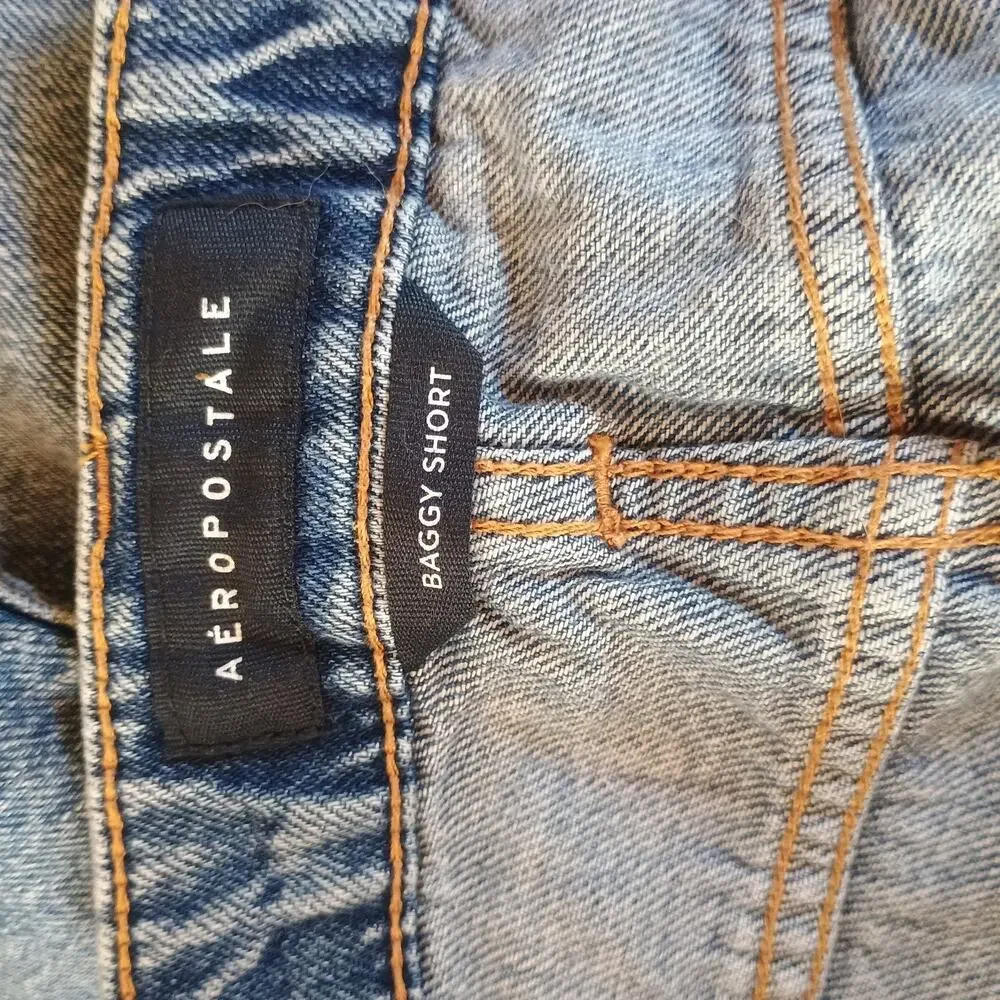 Aeropostale Original Low Rise Baggy Denim Shorts Sz 2